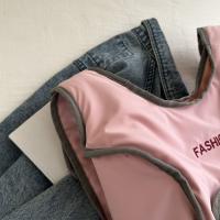 Mochila Kawaii Bordado de letras Love Vest, bolso escolar de nailon de Color sólido para estudiantes, bolso de estilo coreano, bolso de hombro para exteriores - details 17