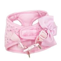 Conjunto de correa de arnés para perro, chaleco con pajarita, decoración de diamantes pequeños, arnés suave para perros pequeños y medianos - details 16