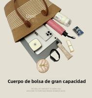 Nuevo Bolso tejido para vacaciones en la playa, bolso de mano de gran capacidad, bolso de hombro para mujer, bolso de mano versátil - details 7