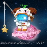 Micro Diamond Particle Building Blocks Twelve Constellations Astronauts Fishing for Stars Creative Building Block Assembly Gift - details 4