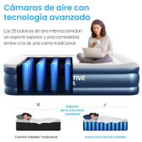 Colchón inflable matrimonial - 203 x 152 x 48 cm - con bomba eléctrica incorporada y almohada integrada - colchón inflable - details 3