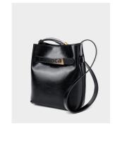 Bolso de hombro vintage de cuero genuino para mujeres, bolso tipo cubo de alta gama, bolso cruzado de piel de vaca de capa superior, bolso cruzado para mujeres - details 32