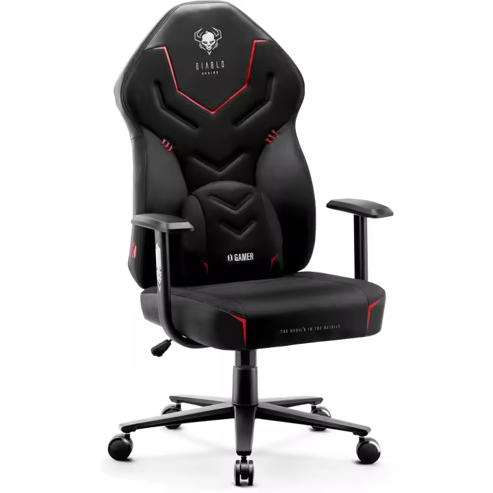 Silla Gamer de Oficina Tela Diseño Ergonómico Cojín Apoyabrazos Cómodos (Negro-Negro) - 1