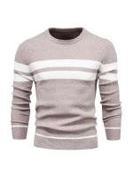 Nueva Suéter De Otoño Para Hombre Con Cuello Redondo Y Mangas Largas Patchwork Caliente Y Delgado Moda Casual Ropa De Hombre - details 6
