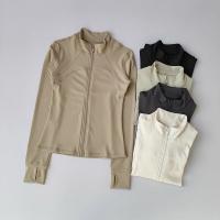 Traje de Yoga de Alta Gama Collar Alto Deportivo Abrigo Largo A prueba de viento para Correr y Entrenar Camisetas y Topes de China - details 0