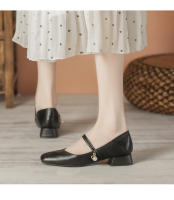 Zapatos Mary Jane con punta cuadrada y pequeña fragancia y tacón grueso - details 8