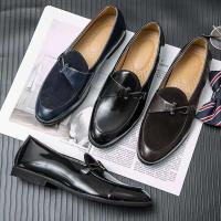 2025 Nuevo producto Fiesta italiana sin corbata Cordón de cuero de gamuza Oxford Moda Zapatos de hombre Oficina de negocios al aire libre - details 6
