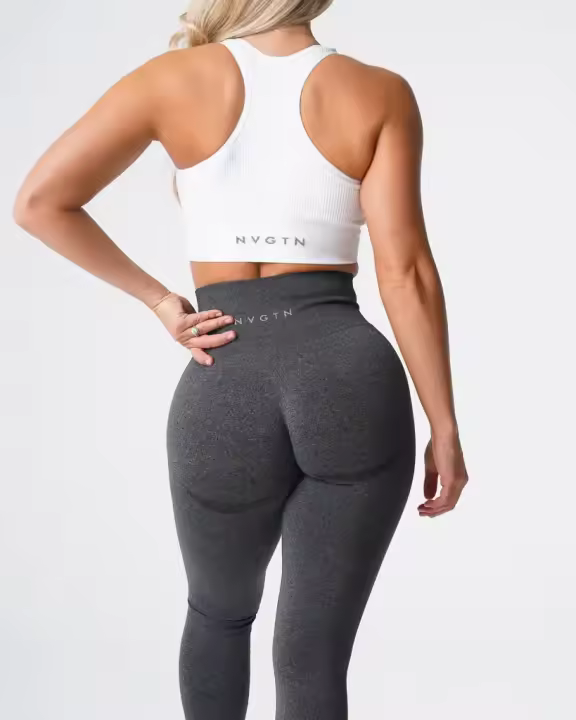 Pantalones de Yoga Suaves para Mujer NVGTN con Encaje y Espalda Ajustada en Lulua Push Up Fitness Outfits Pantalones Deportivos - 1