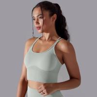 Sujetador de yoga sin costuras para mujer, sujetador deportivo cruzado de alto impacto, a prueba de golpes, top corto, transpirable, antisudor - details 32
