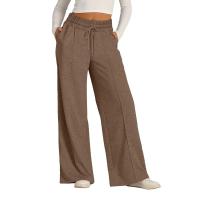 High Waisted Wide Leg Sweatpants Para Mujer Pantalones De Yoga Casuales Jogger De Cintura Baja Estilo Casual Cotton Ankle-Length - details 6