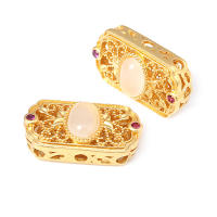 Pulseras de Abalorios Nepalaesas Estilo Vintage de Metal Dorado Mate 5PCS Accesorios de Joyería DIY - details 32