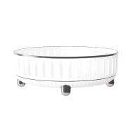 Organizador de maquillaje giratorio de 360 grados para tocador, almacenamiento de cosméticos con compartimentos para Perfumes, blanco, A - details 0