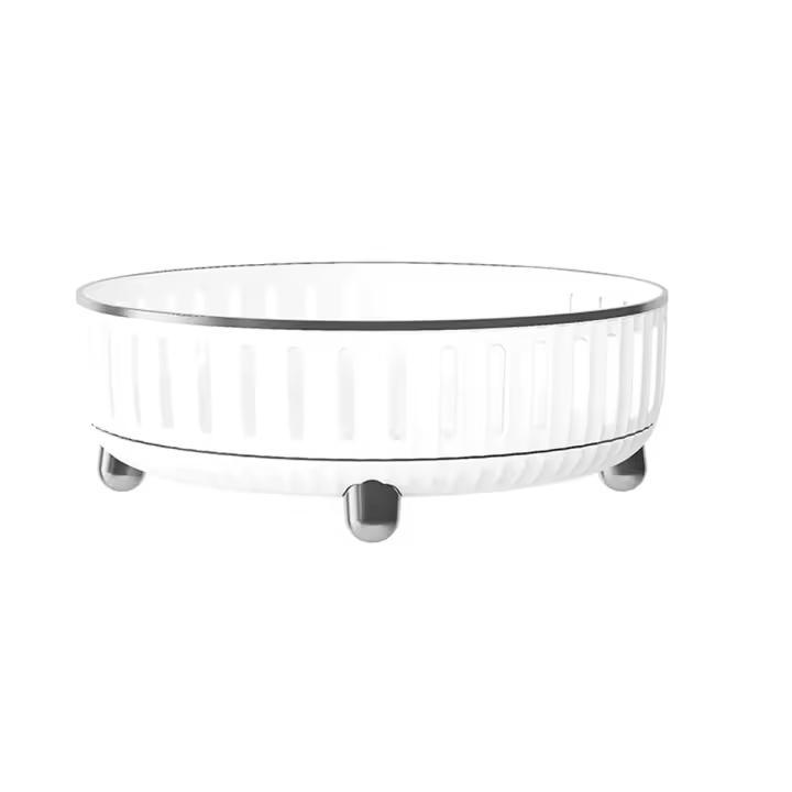 Organizador de maquillaje giratorio de 360 grados para tocador, almacenamiento de cosméticos con compartimentos para Perfumes, blanco, A - 1