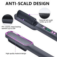 Peine de Alisamiento Eléctrico 3 en 1 Herramienta de Cabello para Aliser y rizar - details 0