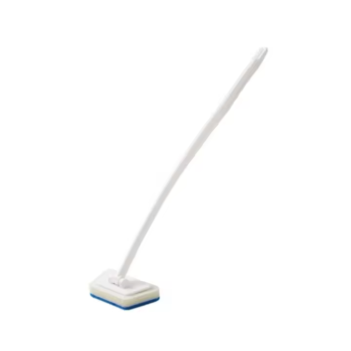 Cepillo de limpieza de esponja para baño, herramienta multifuncional, mango largo, cepillos removibles para bañera y suelo del hogar, cepillo para azulejos de cerámica - 1