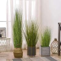 1 unidad de caña artificial, cebolla falsa grande, mechones de plantas verdes tropicales, césped de PVC, decoración de jardín y oficina de bodas - details 1