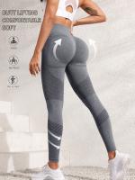Mallas de yoga de cintura alta con realce de glúteos, compresión, elásticas, que absorben la humedad, transpirables, ideales para yoga, entrenamiento, correr y gimnasio - Ropa deportiva para mujer. - details 10