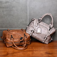 Bolso De Gran Capacidad Para Mujer, Bolso De Mujer De Cuero De Cera De Aceite, Bolso De Mensajero De Hombro. - details 8