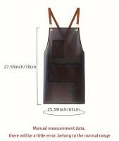 Nuevo Delantal de cocina de PVC, delantal de trabajo resistente al aceite Negro transparente, delantales de limpieza impermeables a prueba de suciedad - details 2