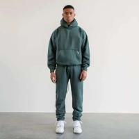 Decheng OemCapuche 500 Gsm Extra Unisex Inalámbrico Grande Verde Liso 100% Algodón de Lujo Sudadera con Capucha de Terciopelo - details 4