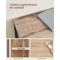 Mueble de Almacenamiento Ajustable Estilo Rústico 30 x 70 x 80cm Para Cocina y Sala de Estar - details 7