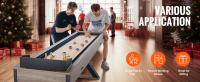 SucceBuy Mesa de Shuffleboard, 9 pies con luz LED, Sala de juegos familiar, Combo 2 en 1 de Shuffleboard y Bolos, Resistente a los arañazos, Patas, 8 Discos, Juego de Bolos, Cera, Cepillo - details 5