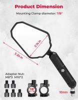 Espejos retrovisores para motocicleta M8 M10, espejo de manillar universal Emark, espejos retrovisores plegables 360 para motocicleta °   Ajuste para KTM Duke 390 duke790 890adv 1290 ADV Adventrue - details 11