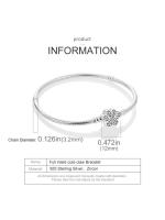 Pulsera de plata de ley 925 con forma de corazón y mariposa para mujer, brazalete de cadena de seguridad, compatible con abalorios originales, joyería - details 31