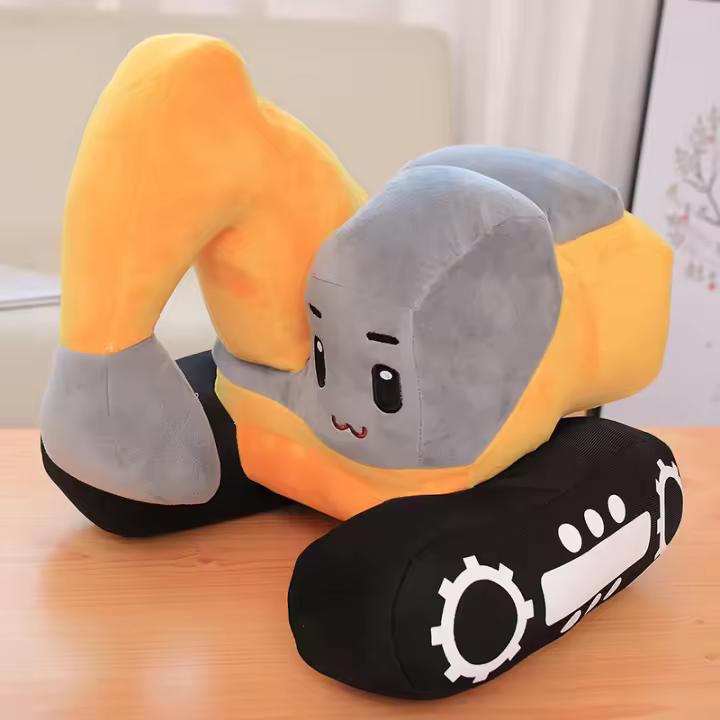 Juguete de Peluche de Excavadora Creativa Muñeco de Máquina Suave para Decoración del Hogar - 1