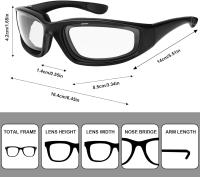 4 gafas de sol deportivas a prueba de viento para ciclismo, con visión nocturna, para montar en moto, bicicleta y actividades al aire libre. - details 0