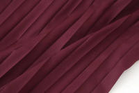 TRAFZA-vestido largo Vintage de manga corta con cremallera trasera para mujer, vestido plisado de punto con cuello redondo, decoración de empalme, primavera 2025 - details 14