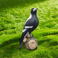 Adorno de Urraca de simulación de resina, modelo de Urraca de dibujos animados, escultura artesanal creativa, miniaturas de animales, estatuilla para patio - details 5