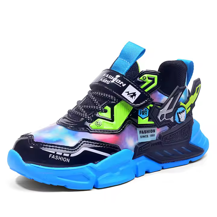 Zapatillas de correr de marca para niños y niñas, zapatos de baloncesto transpirables, zapatillas deportivas de suela gruesa antideslizantes - 1