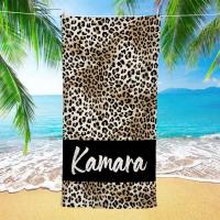 Toalla de playa con nombre personalizado, toallas de viaje ligeras, mochilero, absorbente, de secado rápido, venta de verano, pedido al por mayor para invitados de boda - details 5
