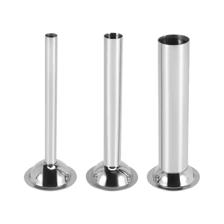Tubo de relleno de acero inoxidable para embutidor de salchichas, embudos, boquillas, piezas de repuesto, Base Di, 3 uds. - 1