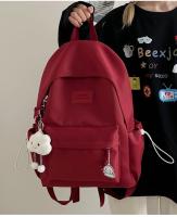 Mochilas simples y versátilesMochila para estudiantes de secundaria Mochila para estudiantes universitarios de gran capacidad Mochila de color sólido de estilo coreano - details 11