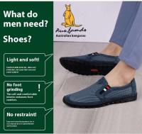 Sandalias deportivas informales ligeras de piel de cerdo para hombre con logo de canguro, correas antideslizantes, estilo de caminar de verano, tenis transpirables - details 3
