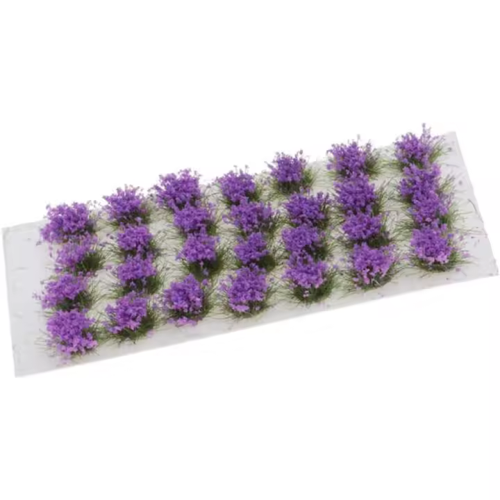 32pcs Mechón de Césped Estático Autoadhesivo, 8mm, Modelo de Terreno de Juegos de Guerra - 1