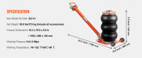 SucceBuy Gato neumático, elevación neumática 1-6S con columna elevada, mango ajustable, compacto y que ahorra espacio, almohadilla de goma gruesa, se adapta a sedán, SUV, camioneta - details 5