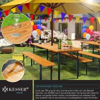Juego de muebles de jardín de 3 piezas |   Plegable 170 x 46 x 75 cm |   2 Bancos de Cerveza - details 1