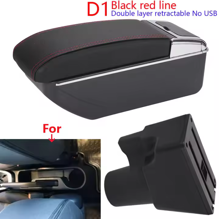 Reposabrazos para Kia Picanto 3X-Line, piezas de reacondicionamiento interior, accesorios de coche, caja de almacenamiento, instalación Simple - 1