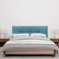 Cabecero de Polipiel o Tela Acualine Liso con Botones y Patas Tapizado de Alta Gama Cabezal Lujo Cama Dormitorio Moderno Acolchado (Tela Beige, 145x105cm (Camas 120/135/140)) - details 16
