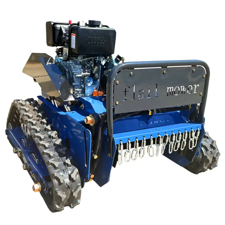 Cortacésped con control remoto sobre orugas, aprobado por CE EPA, estándar de emisiones Euro 5, trituradora de césped para césped alto y arbustos - 1