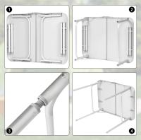 Mesa de Camping Plegable de Aluminio Ideal para Balcón, Jardín, Trabajo, Viajes - details 10