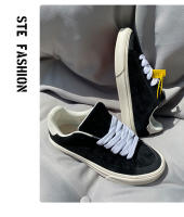 Zapatos de tablero bajos de cuero completo negro puro más zapatos casuales de talla extra grande para hombres y mujeres - details 7