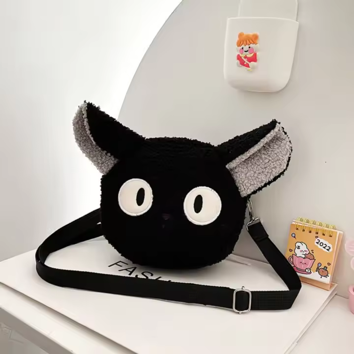 Bolso cruzado Kawaii de felpa para niñas, monedero para teléfono, bolso de hombro de dibujos animados - 1