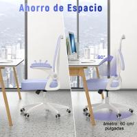 Silla de Oficina Ergonómica Ajustable Respirable, Ajustable, Giratoria de 360°, Reposabrazos Abatibles de 90°, Soporte Lumbar - details 47