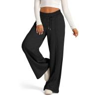 High Waisted Wide Leg Sweatpants Para Mujer Pantalones De Yoga Casuales Jogger De Cintura Baja Estilo Casual Cotton Ankle-Length - details 11