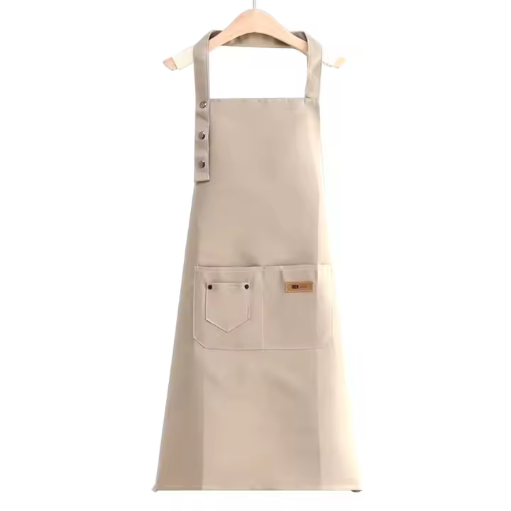 Delantales de cocina de lona para hombre y mujer, delantal de trabajo de Chef para parrilla, restaurante, Bar, tienda, cafés, uniforme de belleza para uñas, 2023 - 1