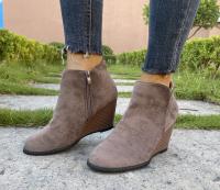 Nuevos zapatos de mujer de otoño con estampado de leopardo, tacón alto, botas Martin con tacón de cuña - details 0